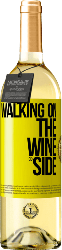 29,95 € | Vino Blanco Edición WHITE Walking on the Wine Side® Etiqueta Amarilla. Etiqueta personalizable Vino joven Cosecha 2023 Verdejo