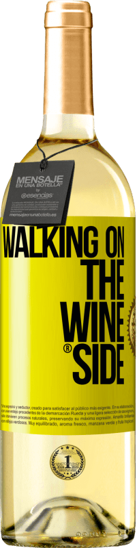 29,95 € | Vino Blanco Edición WHITE Walking on the Wine Side® Etiqueta Amarilla. Etiqueta personalizable Vino joven Cosecha 2024 Verdejo