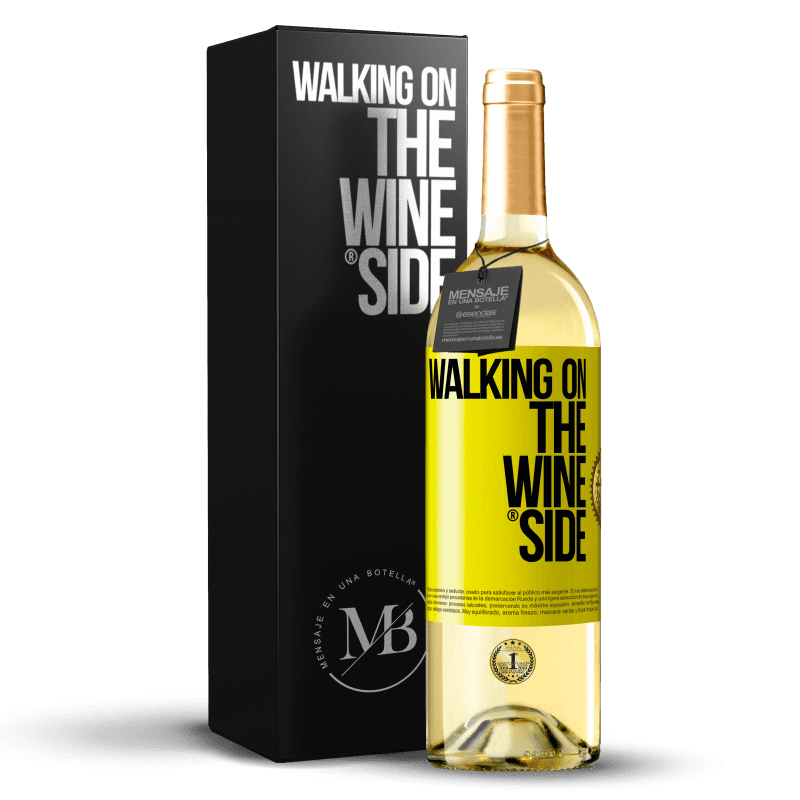 29,95 € Envío gratis | Vino Blanco Edición WHITE Walking on the Wine Side® Etiqueta Amarilla. Etiqueta personalizable Vino joven Cosecha 2023 Verdejo