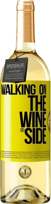 29,95 € | Weißwein WHITE Ausgabe Walking on the Wine Side® Gelbes Etikett. Anpassbares Etikett Junger Wein Ernte 2023 Verdejo