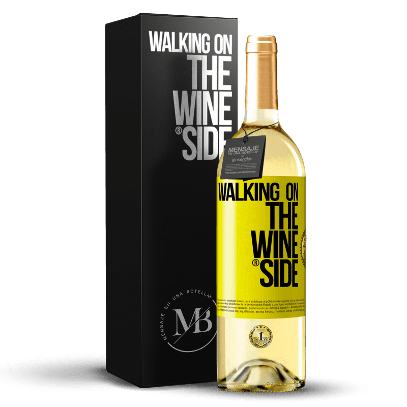29,95 € Kostenloser Versand | Weißwein WHITE Ausgabe Walking on the Wine Side® Gelbes Etikett. Anpassbares Etikett Junger Wein Ernte 2025 Verdejo