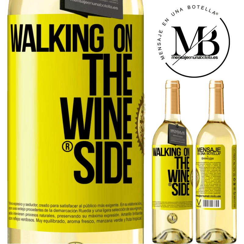 29,95 € Spedizione Gratuita | Vino bianco Edizione WHITE Walking on the Wine Side® Etichetta Gialla. Etichetta personalizzabile Vino giovane Raccogliere 2025 Verdejo