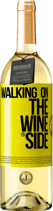 29,95 € Envio grátis | Vinho branco Edição WHITE Walking on the Wine Side® Etiqueta Amarela. Etiqueta personalizável Vinho jovem Colheita 2023 Verdejo