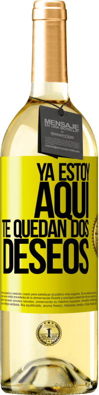 29,95 € Envío gratis | Vino Blanco Edición WHITE Ya estoy aquí. Te quedan dos deseos Etiqueta Amarilla. Etiqueta personalizable Vino joven Cosecha 2025 Verdejo