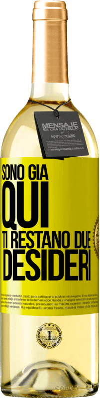 29,95 € Spedizione Gratuita | Vino bianco Edizione WHITE Sono già qui. Ti restano due desideri Etichetta Gialla. Etichetta personalizzabile Vino giovane Raccogliere 2025 Verdejo