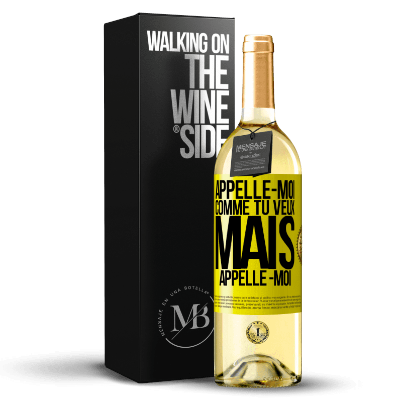 29,95 € Envoi gratuit | Vin blanc Édition WHITE Appelle -moi comme tu veux, mais appelle -moi Étiquette Jaune. Étiquette personnalisable Vin jeune Récolte 2024 Verdejo