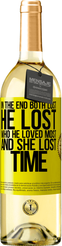 29,95 € Free Shipping | White Wine WHITE Edition In the end, both lost. He lost who he loved most, and she lost time Yellow Label. Customizable label Young wine Harvest 2025 Verdejo
