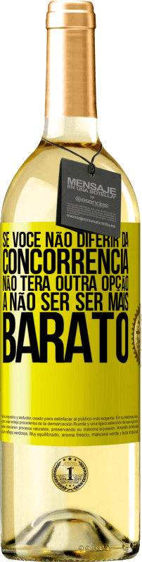 «Se você não diferir da concorrência, não terá outra opção a não ser ser mais barato» Edição WHITE