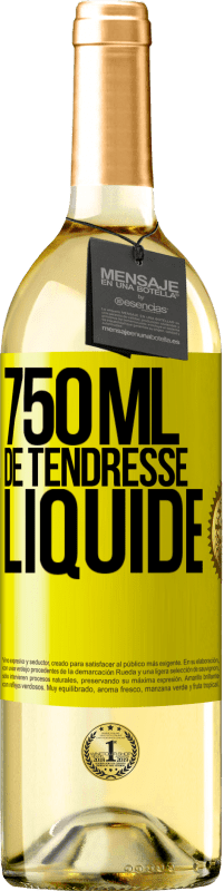 29,95 € | Vin blanc Édition WHITE 750 ml de tendresse liquide Étiquette Jaune. Étiquette personnalisable Vin jeune Récolte 2023 Verdejo