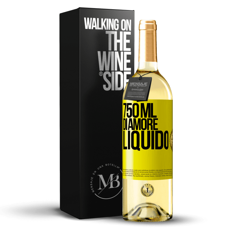 29,95 € Spedizione Gratuita | Vino bianco Edizione WHITE 750 ml di amore liquido Etichetta Gialla. Etichetta personalizzabile Vino giovane Raccogliere 2024 Verdejo