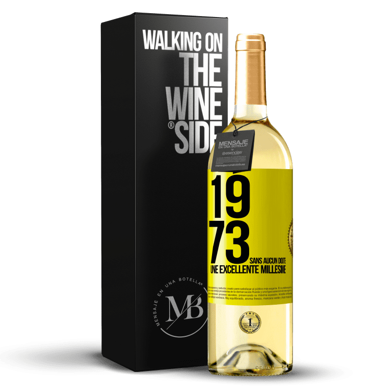 29,95 € Envoi gratuit | Vin blanc Édition WHITE 1973. Sans aucun doute, une excellente millésime Étiquette Jaune. Étiquette personnalisable Vin jeune Récolte 2024 Verdejo