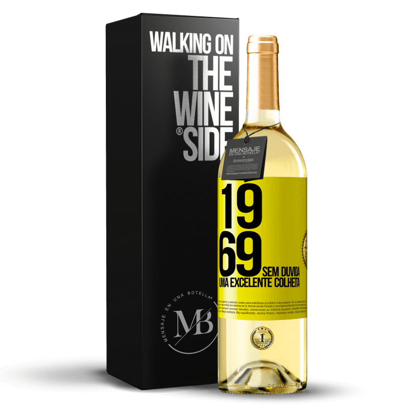 29,95 € Envio grátis | Vinho branco Edição WHITE 1969. Sem dúvida, uma excelente colheita Etiqueta Amarela. Etiqueta personalizável Vinho jovem Colheita 2024 Verdejo