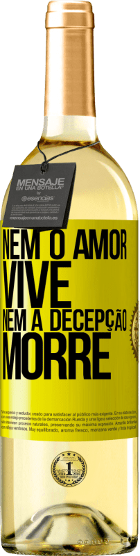 29,95 € | Vinho branco Edição WHITE Nem o amor vive, nem a decepção morre Etiqueta Amarela. Etiqueta personalizável Vinho jovem Colheita 2024 Verdejo