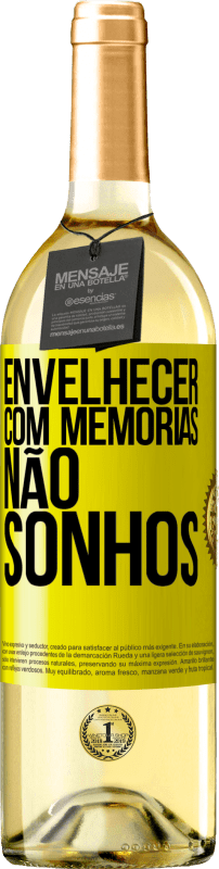 29,95 € | Vinho branco Edição WHITE Envelhecer com memórias, não sonhos Etiqueta Amarela. Etiqueta personalizável Vinho jovem Colheita 2024 Verdejo