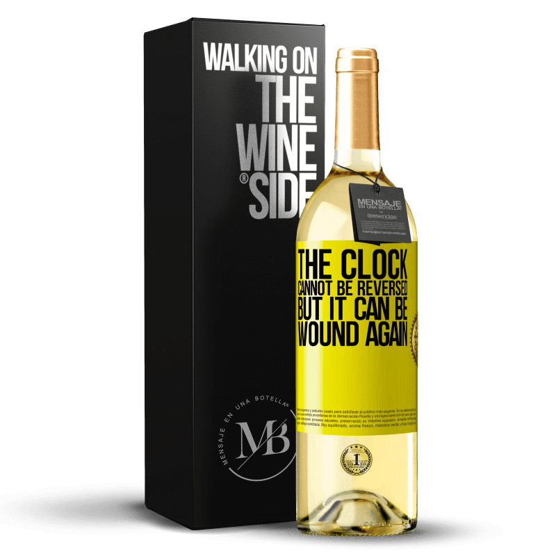 29,95 € Free Shipping | White Wine WHITE Edition The clock cannot be reversed, but it can be wound again Yellow Label. Customizable label Young wine Harvest 2025 Verdejo