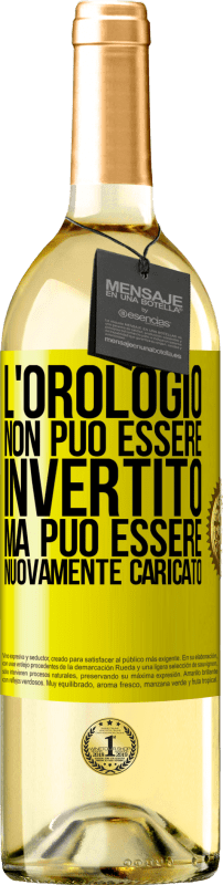 29,95 € | Vino bianco Edizione WHITE L'orologio non può essere invertito, ma può essere nuovamente caricato Etichetta Gialla. Etichetta personalizzabile Vino giovane Raccogliere 2024 Verdejo