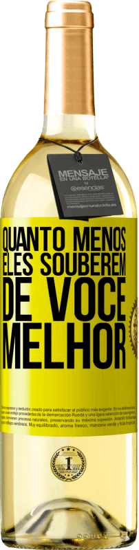 «Quanto menos eles souberem de você, melhor» Edição WHITE