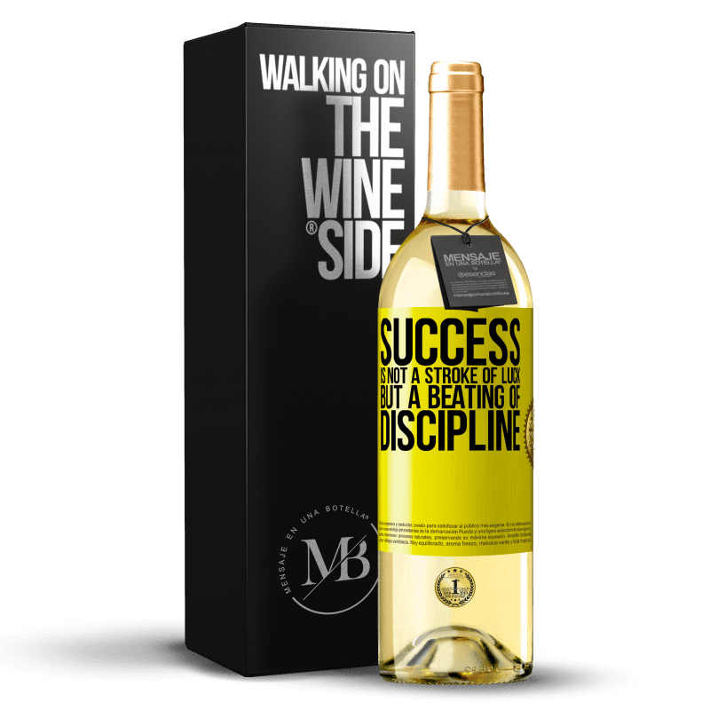 29,95 € Free Shipping | White Wine WHITE Edition Success is not a stroke of luck, but a beating of discipline Yellow Label. Customizable label Young wine Harvest 2024 Verdejo