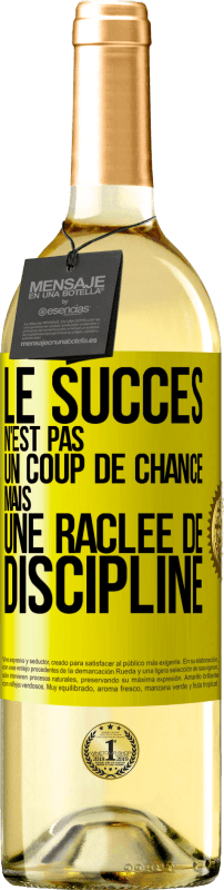 29,95 € | Vin blanc Édition WHITE Le succès n'est pas un coup de chance mais une raclée de discipline Étiquette Jaune. Étiquette personnalisable Vin jeune Récolte 2024 Verdejo