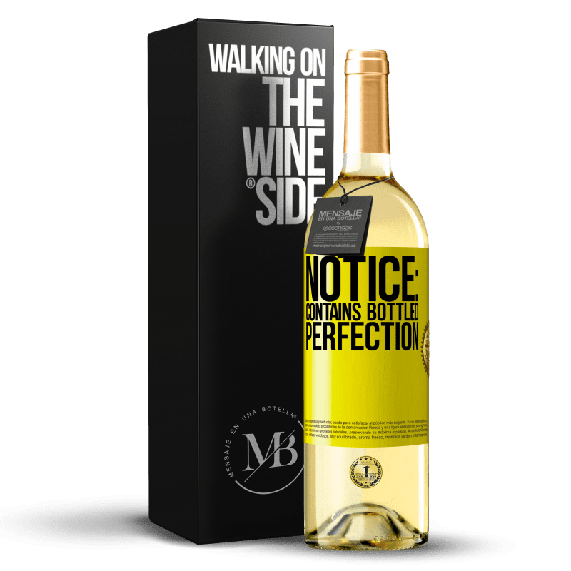 29,95 € Бесплатная доставка | Белое вино Издание WHITE Примечание: содержит совершенство в бутылках Желтая этикетка. Настраиваемая этикетка Молодое вино Урожай 2023 Verdejo