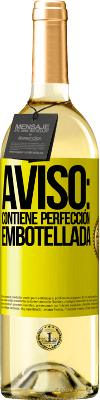 29,95 € | Vino Blanco Edición WHITE Aviso: contiene perfección embotellada Etiqueta Amarilla. Etiqueta personalizable Vino joven Cosecha 2023 Verdejo