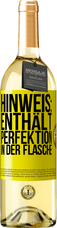 29,95 € | Weißwein WHITE Ausgabe Hinweis: Enthält Perfektion in der Flasche Gelbes Etikett. Anpassbares Etikett Junger Wein Ernte 2024 Verdejo