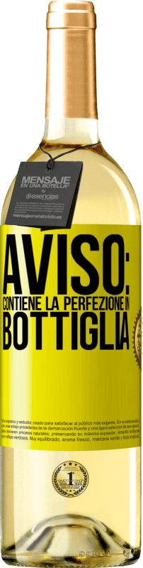 29,95 € Spedizione Gratuita | Vino bianco Edizione WHITE Avviso: contiene la perfezione in bottiglia Etichetta Gialla. Etichetta personalizzabile Vino giovane Raccogliere 2025 Verdejo