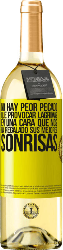«No hay peor pecado que provocar lágrimas en una cara que nos ha regalado sus mejores sonrisas» Edición WHITE