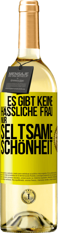 29,95 € | Weißwein WHITE Ausgabe Es gibt keine hässliche Frau, nur seltsame Schönheit Gelbes Etikett. Anpassbares Etikett Junger Wein Ernte 2025 Verdejo