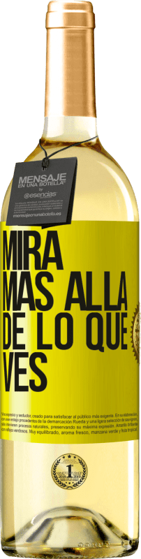 29,95 € | Vino Blanco Edición WHITE Mira más allá de lo que ves Etiqueta Amarilla. Etiqueta personalizable Vino joven Cosecha 2024 Verdejo