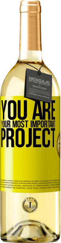 29,95 € | White Wine WHITE Edition You are your most important project Yellow Label. Customizable label Young wine Harvest 2024 Verdejo