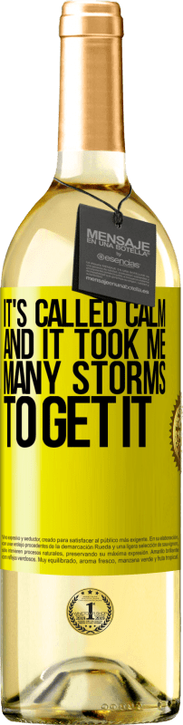 29,95 € | 白葡萄酒 WHITE版 这叫做平静,花了我很多时间才能弄到 黄色标签. 可自定义的标签 青年酒 收成 2025 Verdejo