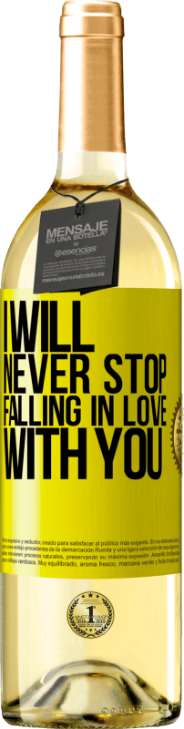 29,95 € | White Wine WHITE Edition I will never stop falling in love with you Yellow Label. Customizable label Young wine Harvest 2025 Verdejo