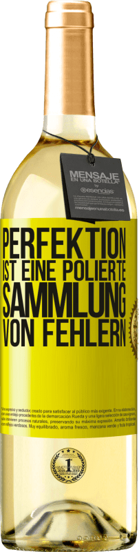 29,95 € | Weißwein WHITE Ausgabe Perfektion ist eine polierte Sammlung von Fehlern Gelbes Etikett. Anpassbares Etikett Junger Wein Ernte 2024 Verdejo