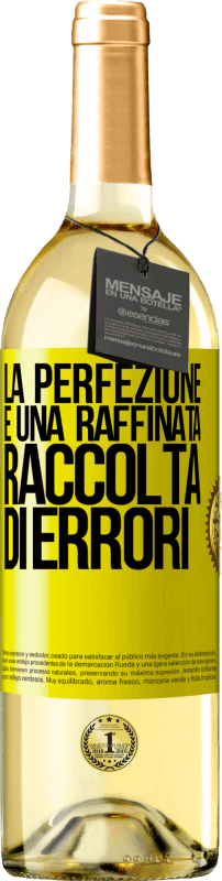 29,95 € Spedizione Gratuita | Vino bianco Edizione WHITE La perfezione è una raffinata raccolta di errori Etichetta Gialla. Etichetta personalizzabile Vino giovane Raccogliere 2025 Verdejo