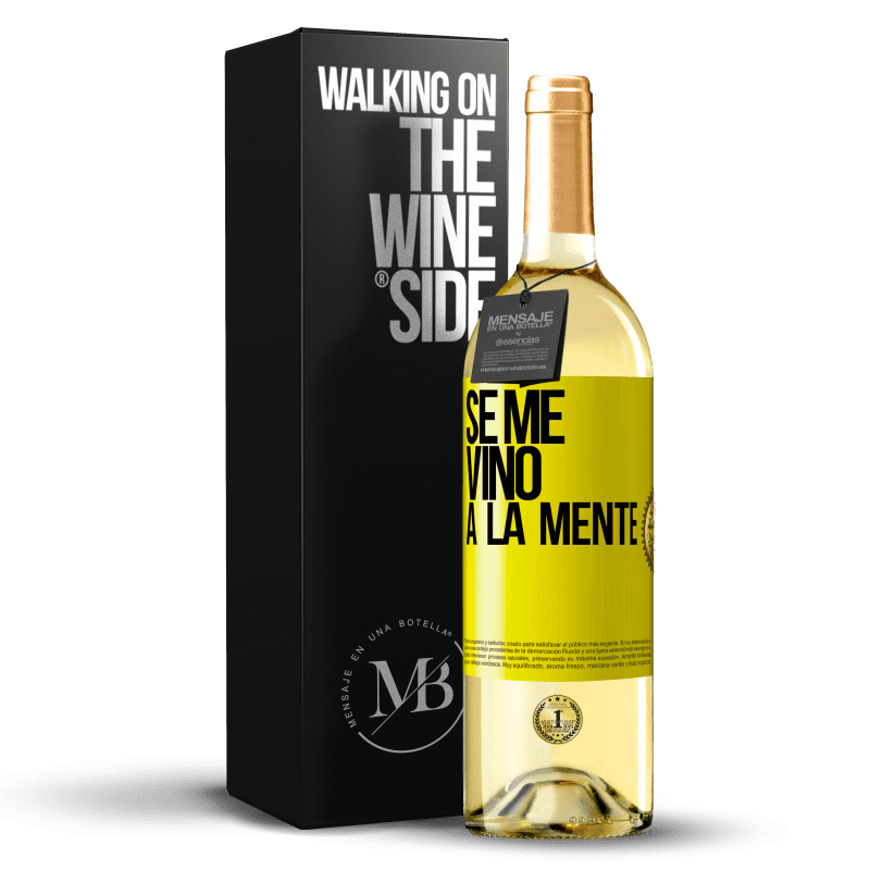 29,95 € Free Shipping | White Wine WHITE Edition Se me VINO a la mente… Yellow Label. Customizable label Young wine Harvest 2025 Verdejo