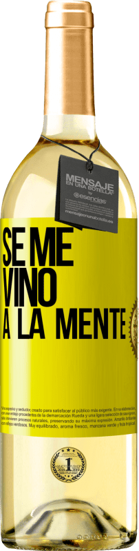 29,95 € | Vin blanc Édition WHITE Il me VINt une idée Étiquette Jaune. Étiquette personnalisable Vin jeune Récolte 2024 Verdejo