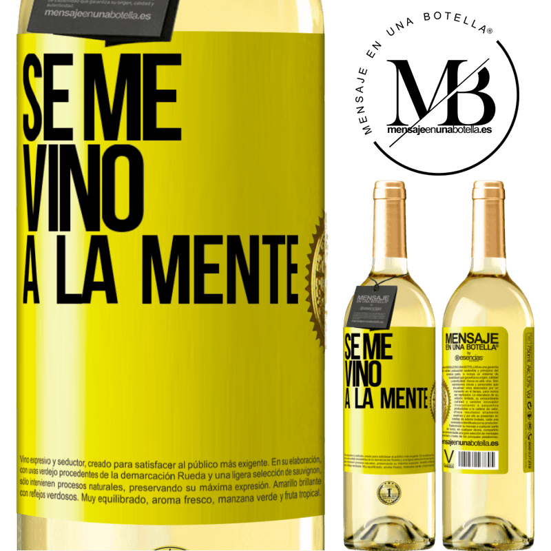 29,95 € Kostenloser Versand | Weißwein WHITE Ausgabe Se me VINO a la mente… Gelbes Etikett. Anpassbares Etikett Junger Wein Ernte 2025 Verdejo