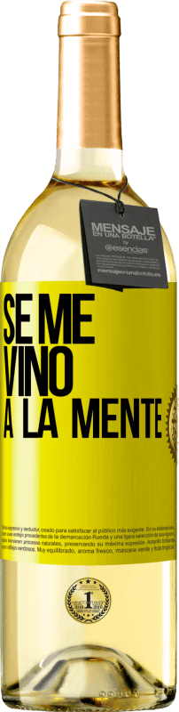 29,95 € Envio grátis | Vinho branco Edição WHITE Se me VINO a la mente… Etiqueta Amarela. Etiqueta personalizável Vinho jovem Colheita 2025 Verdejo