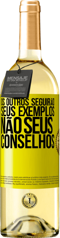 29,95 € | Vinho branco Edição WHITE Os outros seguirão seus exemplos, não seus conselhos Etiqueta Amarela. Etiqueta personalizável Vinho jovem Colheita 2024 Verdejo