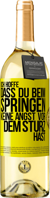 «Ich hoffe, dass du beim Springen keine Angst vor dem Sturz hast» WHITE Ausgabe