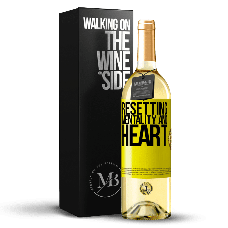 29,95 € Free Shipping | White Wine WHITE Edition Resetting mentality and heart Yellow Label. Customizable label Young wine Harvest 2025 Verdejo