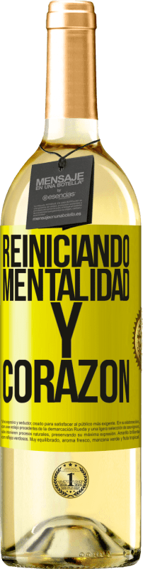 29,95 € | Vino Blanco Edición WHITE Reiniciando mentalidad y corazón Etiqueta Amarilla. Etiqueta personalizable Vino joven Cosecha 2024 Verdejo