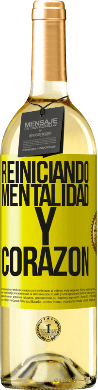 29,95 € | Vino Blanco Edición WHITE Reiniciando mentalidad y corazón Etiqueta Amarilla. Etiqueta personalizable Vino joven Cosecha 2025 Verdejo
