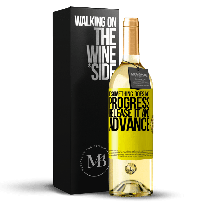 29,95 € Free Shipping | White Wine WHITE Edition If something does not progress, release it and advance Yellow Label. Customizable label Young wine Harvest 2025 Verdejo