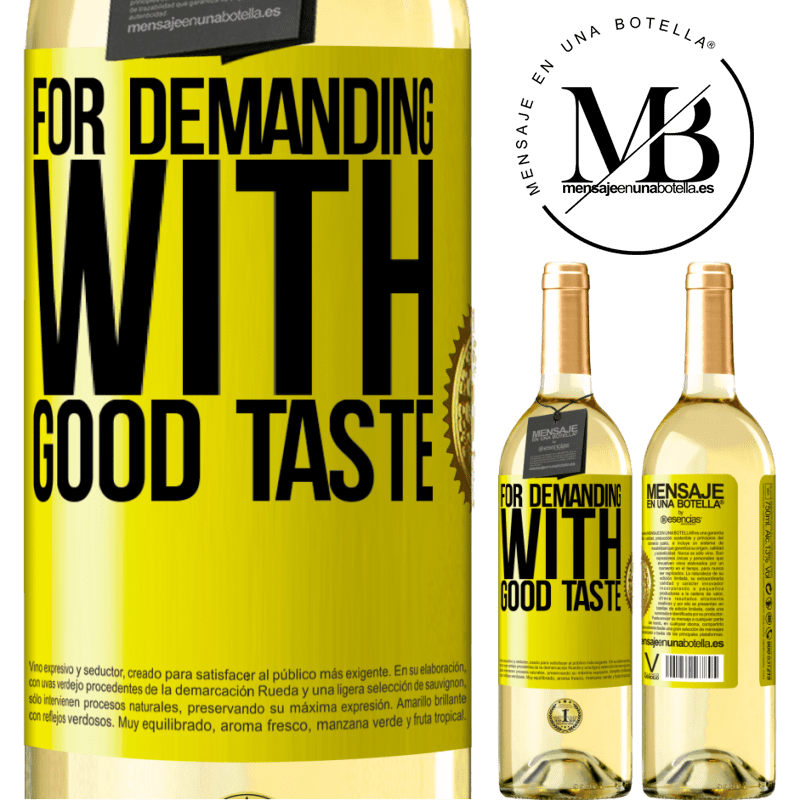 29,95 € Free Shipping | White Wine WHITE Edition For demanding with good taste Yellow Label. Customizable label Young wine Harvest 2022 Verdejo