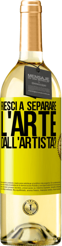 29,95 € | Vino bianco Edizione WHITE riesci a separare l'arte dall'artista? Etichetta Gialla. Etichetta personalizzabile Vino giovane Raccogliere 2024 Verdejo