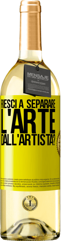 29,95 € Spedizione Gratuita | Vino bianco Edizione WHITE riesci a separare l'arte dall'artista? Etichetta Gialla. Etichetta personalizzabile Vino giovane Raccogliere 2025 Verdejo