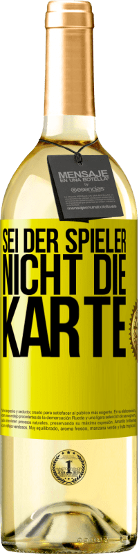 29,95 € Kostenloser Versand | Weißwein WHITE Ausgabe Sei der Spieler, nicht die Karte Gelbes Etikett. Anpassbares Etikett Junger Wein Ernte 2025 Verdejo