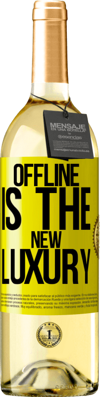 29,95 € | 白ワイン WHITEエディション Offline is the new luxury 黄色のラベル. カスタマイズ可能なラベル 若いワイン 収穫 2024 Verdejo